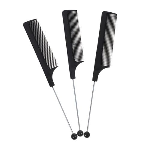 VICASKY 3pezzi Pettine Coda di Topo Pettini per Capelli Denti Fini per Separare e Cotonare Strumenti per Styling dei Capelli