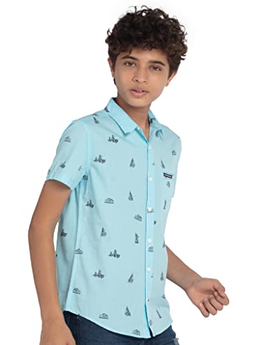Image of Under Fourteen Only Solid Regular Fit Shirts for Boys