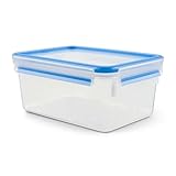 Emsa, Contenitore Salvafreschezza Clip&Close 2.3Litri, Contenitori Ermetici per Alimenti, Contenitore Plastica Rettangolare con Chiusura Ermetica e Coperchio, Contenitore Pratico e Sicuro, Trasparente