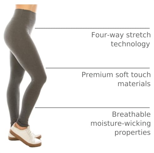 Image of Leggings Depot High Waisted Leggings for Women Buttery Smooth & Soft Women's Solid Yoga - Reg, Plus, 1X3X, 3X5X