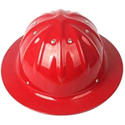 Casco De Seguridad Ala Completa BWBZ Cascos de Seguridad Casco de Aleación de Aluminio Casco de Alta Resistencia Diseño de ala Completa Refuerzo Superior Fijación de 4 Puntos Adecuado para Construcción de Mina de Acero
