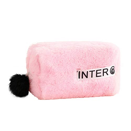 Preisvergleich Produktbild kosmetiktasche klein für handtasche, kosmetiktasche Damen Schminktasche mit Reißverschluss für Handtasche Makeup Tasche Kleine Tasche Reise Kulturbeutel - Rosa