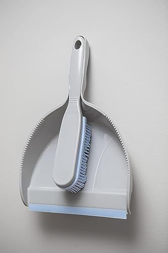 York Bacteria Stop Kehrset handfeger und Schaufel Gummihandfeger Besen Set kehrschaufel Set Schnellreinigung Funktioniert gut in Räumen in denen Sich kleine Kinder aufhalten grau medium – Bild 4