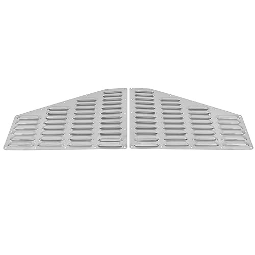 KUAFU Aluminum Louver Hood Cooling Panels Kit Compatible With 1984-2001 Jeep XJ Cherokee Comanche Alloy Vented Pair Hood Louver