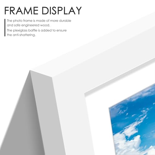 Image of DUENPY 13x16 Picture Frame 5x7 Collage Picture Frame Displays Five 5x7 inch Photos Collage Wall Decor Wall Hanging White