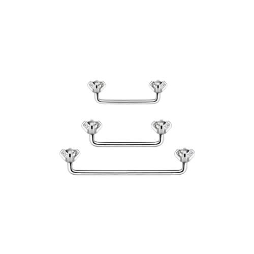 Flat Surface Barbell 16G Staple Barbell 12mm Surface Piercing Jewelry 16mm Staple Surface Tragus Piercing 14mm
