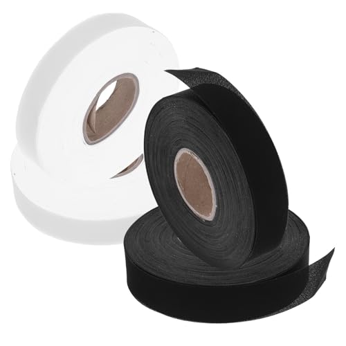 WRITWAA 4 Rollos Cinta para Dobladillo de Cortinas de Poliéster 3 Cm Diseño de Sarga Elegante, Adecuado para Reparación de Ropa y Decoración en Oficinas y Otros Espacios
