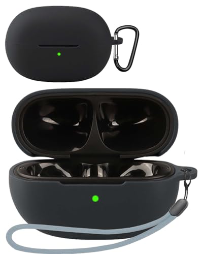 For EarFun Clip 2 �P�[�X YAJOJO ���C�����X �C���[�z�� �[�d�P�[�X�J�o�[ �J���r�i�E�L�[�`�F�[���t�� �V���R���ی�P�[�X �����h�~ �ϏՌ� �h�o �L�Y�h�~ �w��h�~ EarFun Clip 2 �Ή�(�u���b�N)