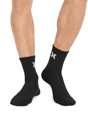 Hurley Men's 8 Pack Sport Cushioned High Quarter Crew Socks4