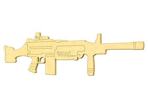 SturdiGuns Kids Wooden Toy Combat M249, Made in America, Extremely Durable