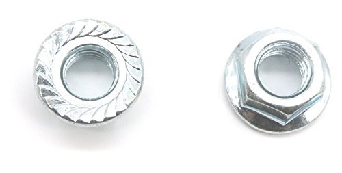 50pcs M6 x1.0mm 304 Stainless Steel Serrated Flange Nuts Serrated Lock Nuts
