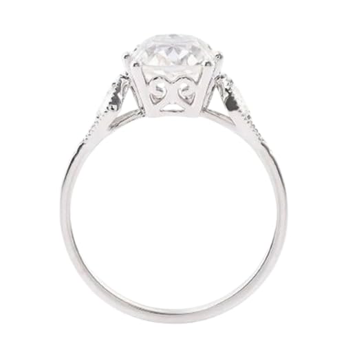 Bague fiançailles moissanite avril, le cadeau d'anniversaire idéal en argent massif