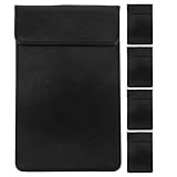 Cabilock 5Er Set Speisekartenhüllen Quittungshalter Kellner Rechnungsblöcke Tragbare Klemmbretter Kassenhefthalter Für Restaurants Und Büros Schwarzes Pu Material