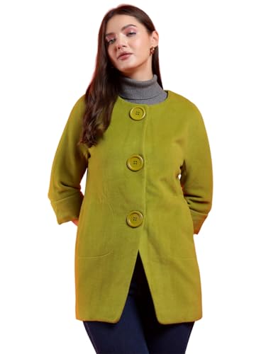 Image of KOTTY Womens Cotton Blend Standard Length Elegant Style Coat - Classic Style with Modern Detailing