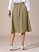 Allegra K Women Midi Skirts High Waisted Flowy A-Line Pockets Casual Office Work Skirt 2025 Small Khaki