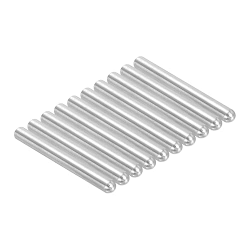 PATIKIL 304ステンレス鋼ダワーピン6x60 mm(5/16" Dia) 10個丸頭フラット面取りエンド金属ダワーピンベッドペグサポート棚家具デバイス