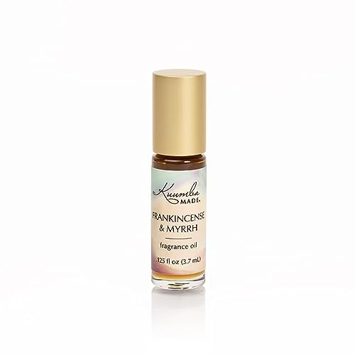 Kuumba Made Frankincense & Myrrh Fragrance Oil, Long-Lasting Small-Batch Perfume Roller, Vegan, Alcohol-Free, .125 Fl Oz