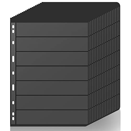 color tree 20pcs Stamp Stock Pages Sheets Double Sided 7 Strips 9 Binder Holes