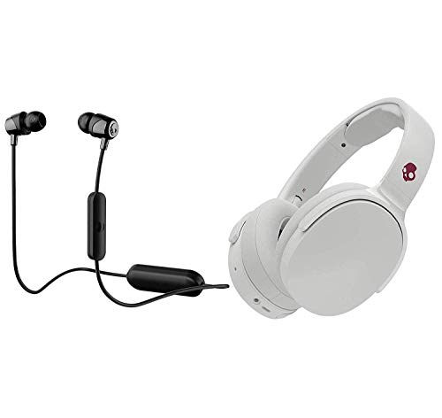 Skullcandy HESH 3 Noise-Isolating Over-Ear Wireless Bluetooth Headphone Bundle with Skullcandy Jib Bluetooth