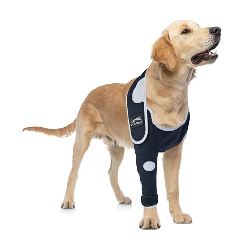 Image of Recovery Suit for Dogs After Surgery, Rear Right Sleeve Elbow Pads for Dogs, Male Female Pets Sleeve Anti Licking Wounds