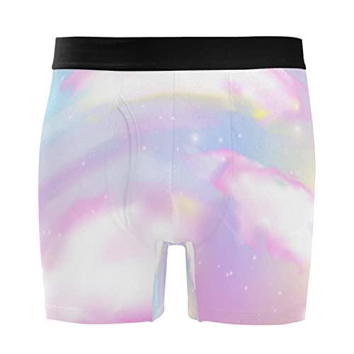 Bóxer para hombre Vnurnrn en pack de 2 calzoncillos elásticos rosa y blanco