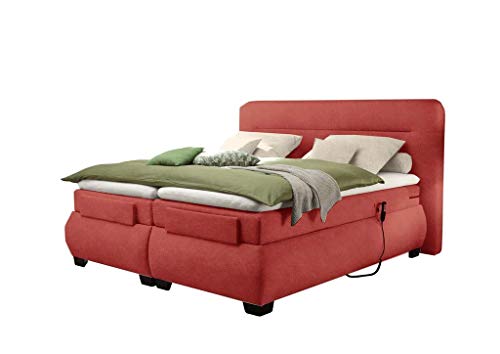 Froschkönig24 Evolution Boxspringbett mit Motor 160x200cm elektrisch Doppelbett Rosa – Bild 3