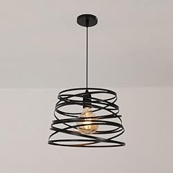 Lamparas Araña Vintage Delaveek Lámpara de Techo Colgante, Luces Colgantes, Lámpara Colgante Lámparas de Araña Vintage para salón en acabado mate de hierro pintado Potencia máx. 40 W, dim. 32x120 cm