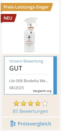 BIODELTA Wespenspray - Wespen effektiv bekämpfen - Anti-Wespen-Spray für schnellen Schutz - Wespenschutz für Garten, Terrasse & Grillen - fleckenfrei (500, ml)