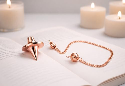 Image of Spinning Top Design Openable Copper Pendulum for Reiki Healing, Dowsing & Chakra Balancing - Divination & Meditation Tool for Energy Cleansing