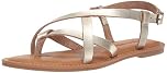 Amazon Essentials Women's Casual Strappy Sandal, Gold, 5.5 UK