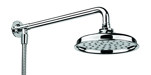 Croydex Traditional Rain Head Shower with Head/Arm/Hose, Silver