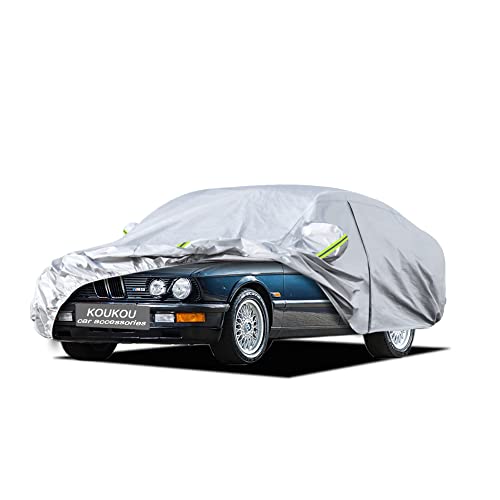 Image of Kaugung 6 Layers Car Cover Custom Fit BMW M5 E28(1985-1987), Waterproof All Weather for Automobiles, Sun Rain Dust Snow Protection. (Ships from US Warehouse, Arrive Within 3-7 Days)