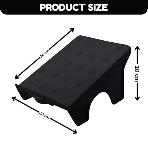 Image of NYALKARAN Plastic Shoe Organizer Stand Space Saver Shoe Storage Rack Double Layer Free Standing Shoe Slipper Stacker (Black, Set of 8)