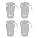 Othmro Measuring Cup 50ml PP Plastic Graduated Beaker Transparent for Lab Kitchen Liquids 4pcs