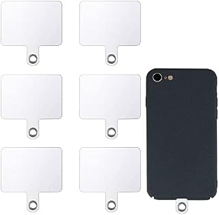 SAVITA 6pcs Cell Phone Tether Tabs, Transparent Crossbody Phone Strap Tether Tabs Multifuctional Phone Lanyard Patch Pad for Most Smartphones
