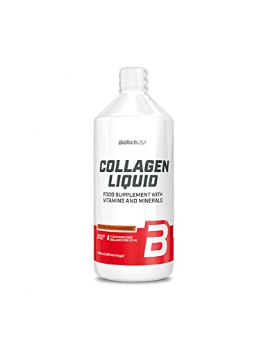 BioTechUSA Collagen Liquid | Collagène hydrolysé | avec vitamines et minéraux essentiels pour les tissus conjonctifs, 1000 ml, Fruits tropicaux