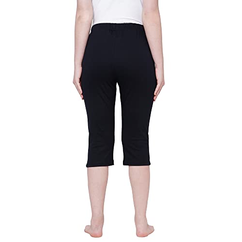 Image of Sweet Dreams Women Solid Cotton Rich Sleepwear /Loungewear Capris