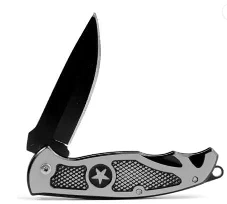 Image of MotiBaStar Shield Multipurpose Knife | Compact Carbon Steel Utility Knife for Kitchen, Home & Office Use | Manual Cutting Tool for Vegetables, Fruits, Packaging & DIY Tasks (Silver, Pack of 1)