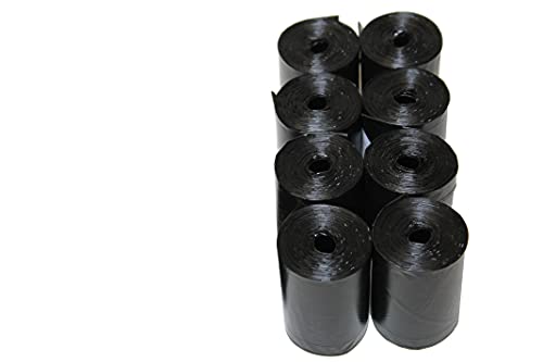 Image of 120 Easy Open & Strong Leak-Proof Poop Bags Dog Waste Bags 13.25 x 9 inch Made in USA .Bags are easier to tie than standard 12 inch bags (Black)
