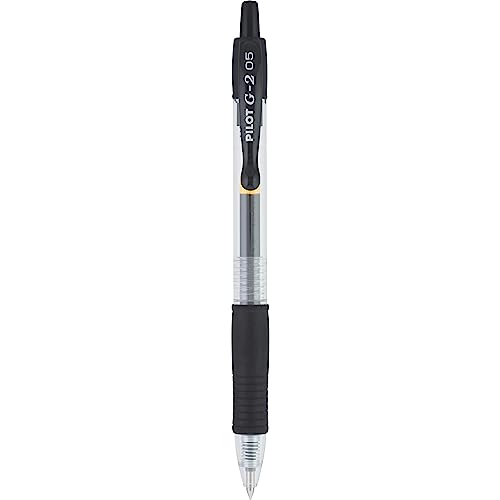 Image of Pilot G2 Retractable Gel Roller Ball Pen with 0.5mm Extra Fine Point, Black Ink, 12-Pieces (31002)