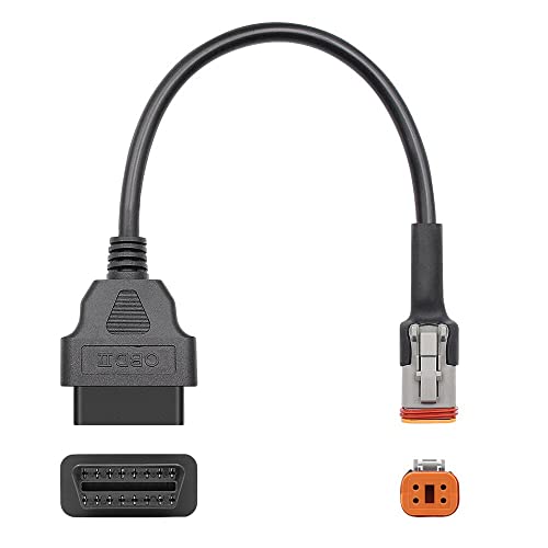 XPSZDBS 4 Pin to 16 Pin Adapter Cable OBD2 Engine Fault Diagnosis and Detector Fits for Harley Motorcycles OBD Adapter Cable