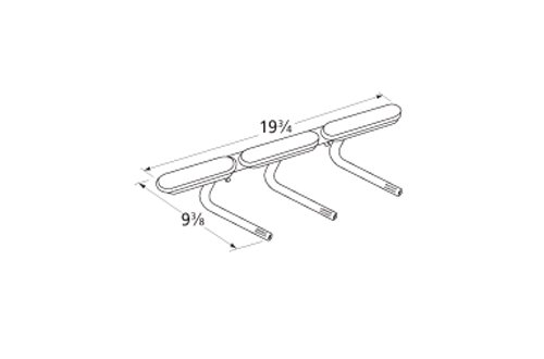 Music City Metals 18782 Stainless Steel Burner Head Replacement for Select Broilmaster Gas Grill Models