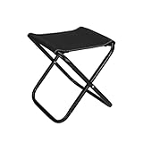 GERUI Kleiner tragbarer Klapphocker, Mini Outdoor Camping Klappstühle,zusammenklappbarer Campinghocker Leichtgewicht für Camping,Angeln,Picknick,Reisen und Wandern (Black)