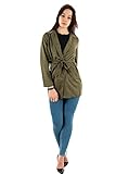 Einfarbiger Trenchcoat ONLY Female Trenchcoat Kurzer Gürtel-