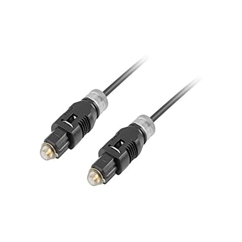 Optical Cable Digital Audio (Impeccable Audio, Stable Connection, Durable), Metal Plug Nylon Coating, Sound Bar Support, TV, PS4, PS5, Xbox, Samsung, LG, Vizio (1m, Black) Cover