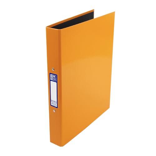 Oxford Premium A4 Ring Binder, Orange Single Folder, 25mm Capacity, Laminated Paper on Board
