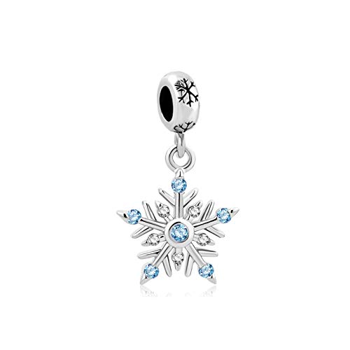 Christmas Tree Snowman Reindeer Snowflake Charm Compatible with Pandora Charms Bracelets Spacer Dangle Charm for Women
