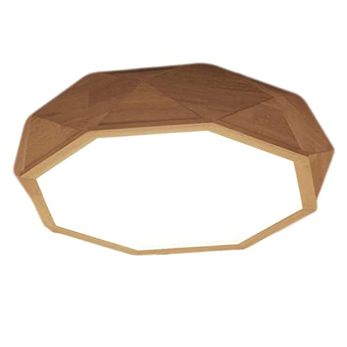 Luz de techo de madera redonda LED con tres tonos de iluminación WouND