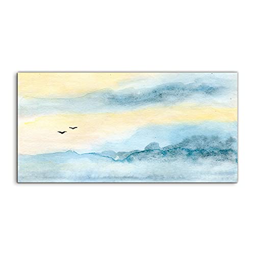 Image acrylique ciel et oiseaux pour créer une ambiance zen dans votre chambre 100x50