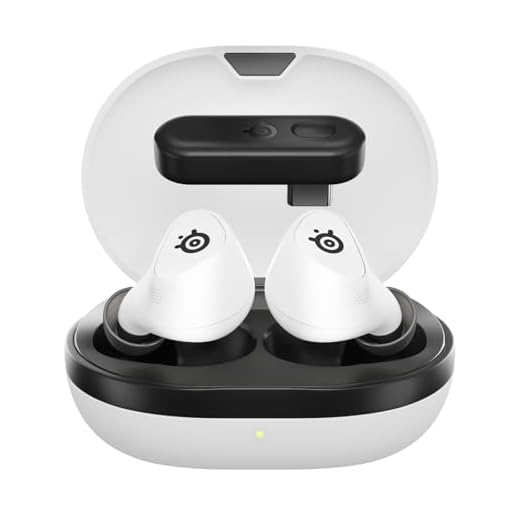 SteelSeries Arctis GameBuds™ pour PlayStation - Écouteurs gaming sans fil - 2,4GHz + BT 5.3 - ANC/Transparence - Résistance à l’eau IP55 - Batterie de 40 H - Recharge sans fil - PS5, PC, Switch,mobile